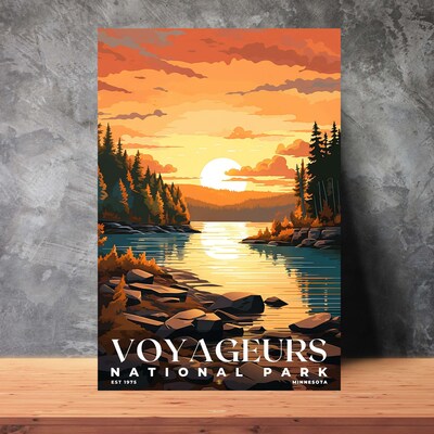 Voyageurs National Park Poster, Travel Art, Office Poster, Home Decor | S6 - image3